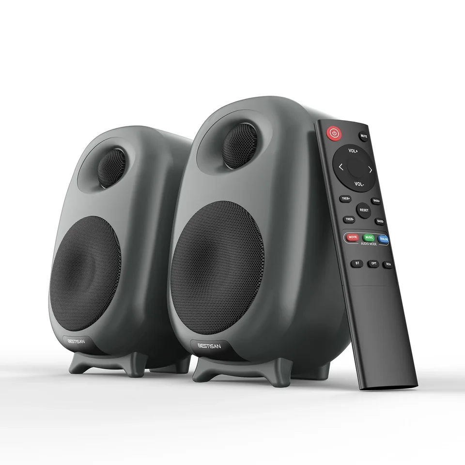Pre reproduktor SR06 s reproduktorom s Bluetooth 5.0 Káblové optické RCA Vstupné televízor Systém podporujú basové a trojuholníkové zvukové režimy