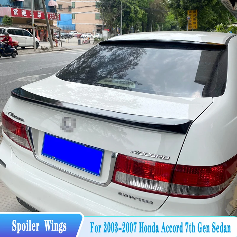 Pre roky 2003-2005 Honda Accord 7. Gen Sedan Sedan Zadný kmeň veka pery Spiler Wings Wings ABS Materiál ladenie auta Styling Body Kit Kit