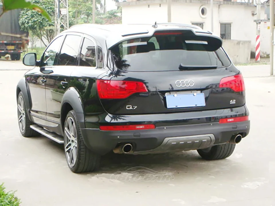 Pre roky 2006-2015 Audi Q7 SQ7 Strešový spojler ABT v štýle vysokokvalitný FRP skutočný spojler uhlíkových vlákien Gloss Black Trunk Boot Wing Spojler