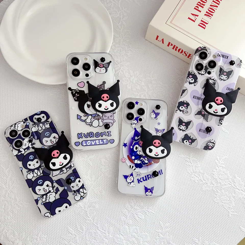 Pre Samsung Galaxy A13 A33 A53 A73 A04S A24 A34 A54 A14 A12 A52 A32 A42 A02S A22 A22S Láska Kuromi Case Patrap Patrap Držiteľ