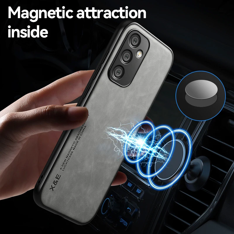Pre Samsung Galaxy A35 5G Case Case Magnetic Držiteľ kožený kryt telefónu pre Galaxya35 Samsung A35 A 35 Soft Frame Protect Funda Funda