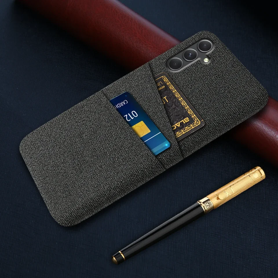 Pre samsung Galaxy A55 A54 5G puzdro Luxusná tkanina Dual Card Cover pre Galaxy A54 A55 5G Funda pre Samsung A 55 54 Capa Coque Coque