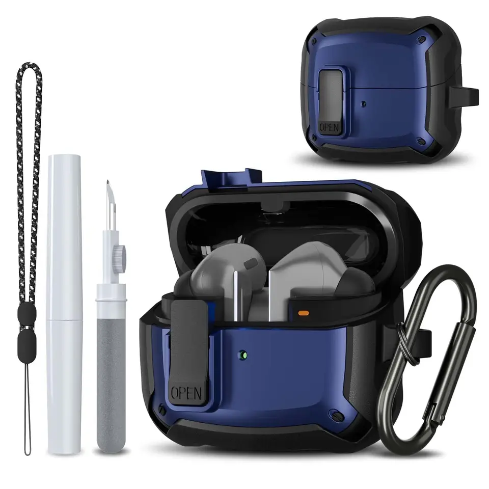 Pre Samsung Galaxy Buds 3 2024 Puzdro Nový ochranný kryt TPU Shockproof s karabínovým bezpečnostným zámkom krytu pre Samsung Buds 3Pro