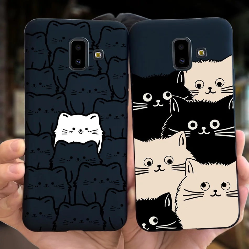 Pre Samsung Galaxy J6 Plus 2018 Case Samsung J6 (2018) J6+ J 6 J6Plus J610F J600G Cute Candy Color Soft Silicoe Telefón zadný kryt