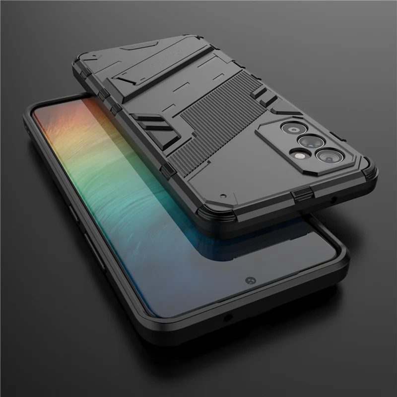 Pre Samsung Galaxy Quantum 2 puzdro proti šokom odpera proti ochrannému nárazníkovi na nárazník po kryte pancierovania pre Samsung Quantum 2 puzdro