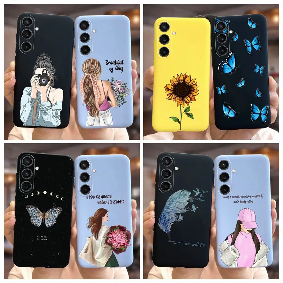 Pre samsung galaxy S23 Fe Pekné dievčatá Kartoon kryt Soft Silikone Puzdro pre Samsung S23 Fe S23fe SM-S711b Fundas Capa Fundas