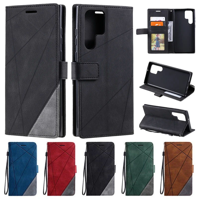 Pre Samsung Galaxy S23 Ultra Case Flip Pase Leather Case On pre Funda Samsung Galaxi S 23 Ultra S23ultra S23 Plus Plus telefónny kryt