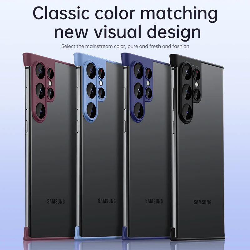 Pre Samsung Galaxy S24 S23 Ultra Luxus s chráneným chráničkou šošovky Soft Silikone Case pre Samsung Galaxy S24 S23 S22 Plus