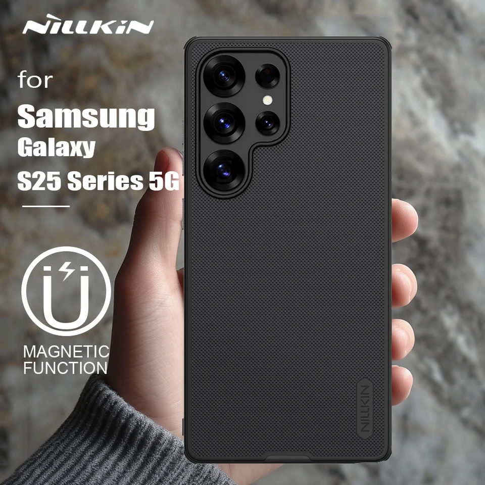 pre Samsung Galaxy S25 ultra S25 plus puzdro S25 5G Nillkin Frosted Shield Ultra tenký magnetický štíhly kryt s štíhlym mäkkým okrajom