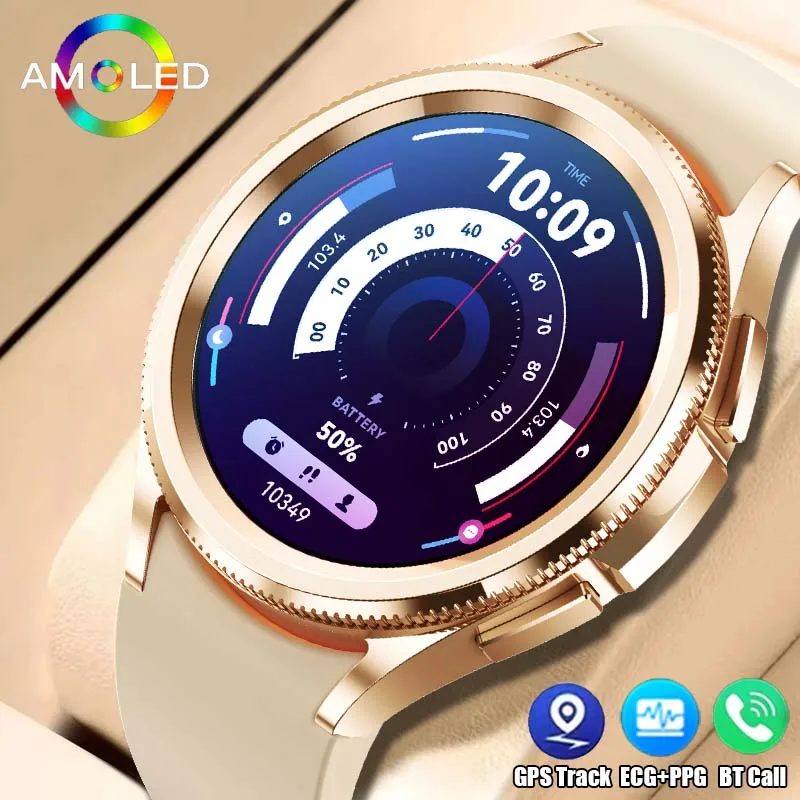 Pre Samsung Galaxy Watch 6 Classic Smart Watch Women Men Men Sports Fitness Slúchadlá Zdravie vodotesné Bluetooth volajte Smartwatch