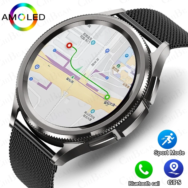 Pre Samsung Galaxy Watch6 Classic Smartwatch Men GPS Sports Health Healt Healt Srdcová rýchlosť nepremokavého Bluetooth Call Smart Watch 2024 NOVÝ