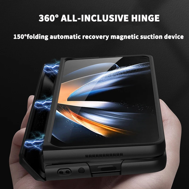 Pre Samsung Galaxy Z Fold 5 4 3 Puzdro Magnetický stojan Adsorpčný záves anti-fallprotektívny ochranný kryt pre záhyby