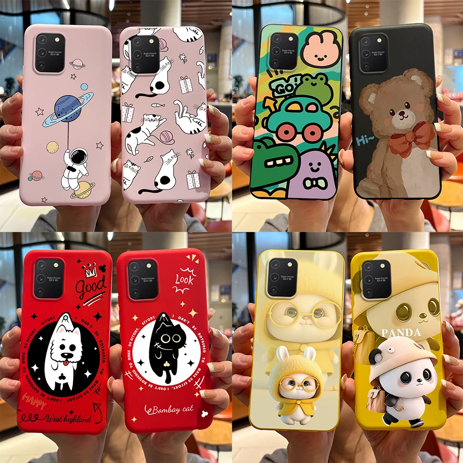 Pre Samsung S20 Fe Plus ultra telefónny puzdro Funny Rabbit Panda Protection Liquid Silikone Cover pre Galaxy S20fe S 20 S20Plus Funda