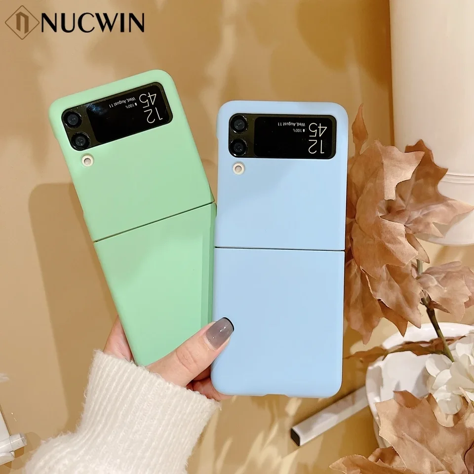 Pre Samsung Z Flip 6 módne ultra tenké cukrovinky čisté farebné puzdro pre Samsung Galaxy Z Flip 4 5 6 Z Flip 3 Shock odolný mäkký TPU kryt TPU