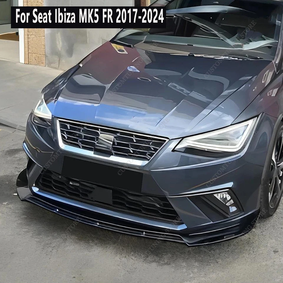 Pre sedadlo Ibiza MK5 Standard/FR 2017-2024+ Predný nárazník s predným nárazníkom dolného difúzora Splitter Canard Canard Canard Peting Body Kit