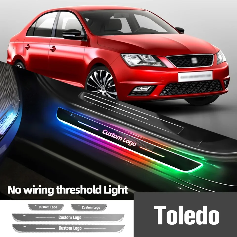 Pre sedadlo Toledo 1m 5p kg mk2 nk3 Mk4 1999-2019 Dvere autá Sill Logo Logo LED LED VIDKA PREAL PREAL LAMP príslušenstvo