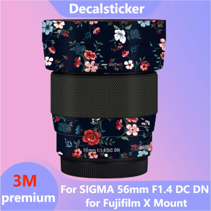 Pre Sigma 56 mm F1.4 DC DN pre Fujifilm X Mount Sticker Sticker Ochranné kožné nálepky vinyl obalový film Anti-Scratch Chráni