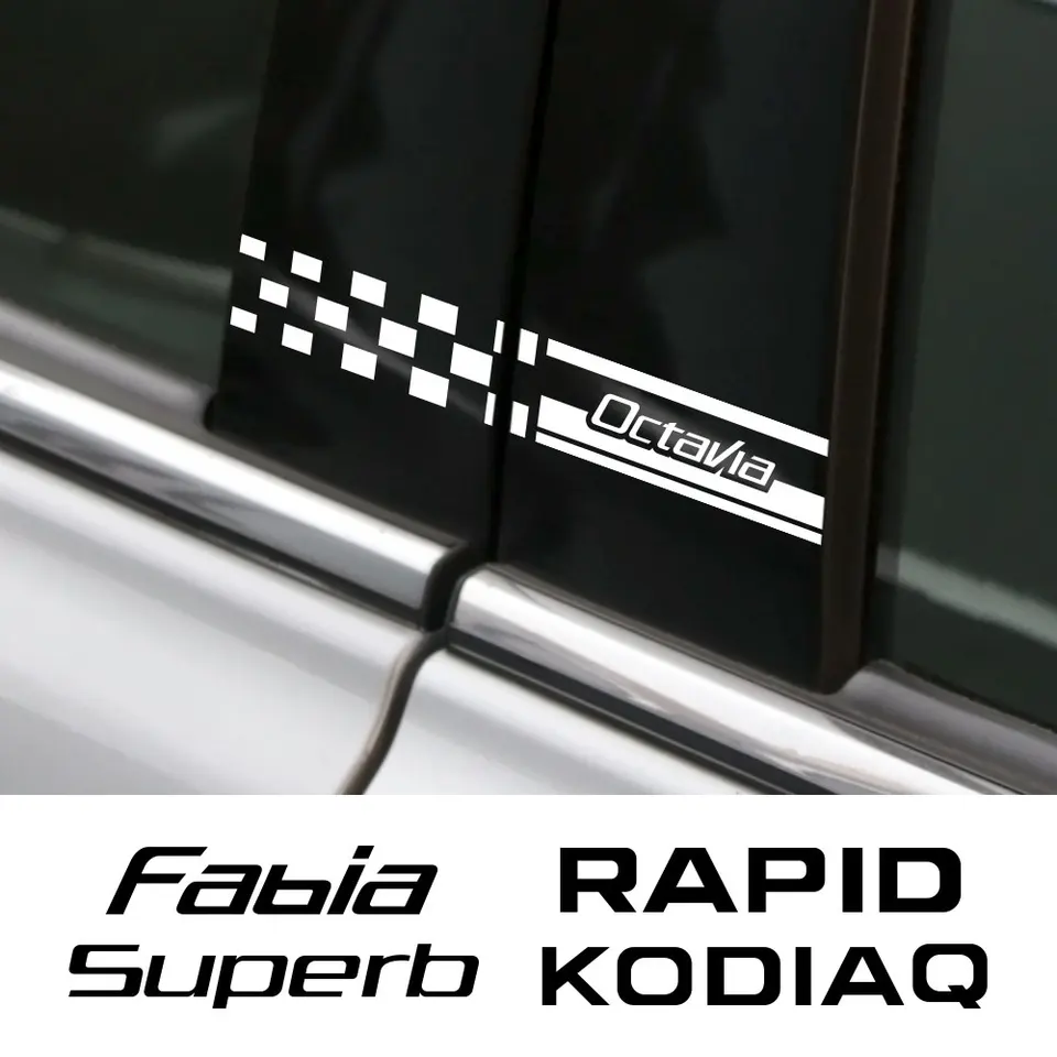 Pre skod Octavia Fabia Rapid Superb Kodiaq Scala Karoq Citigo Kamiq Roomster Car Choin Body Sticker PVC Automatické príslušenstvo Automatické príslušenstvo