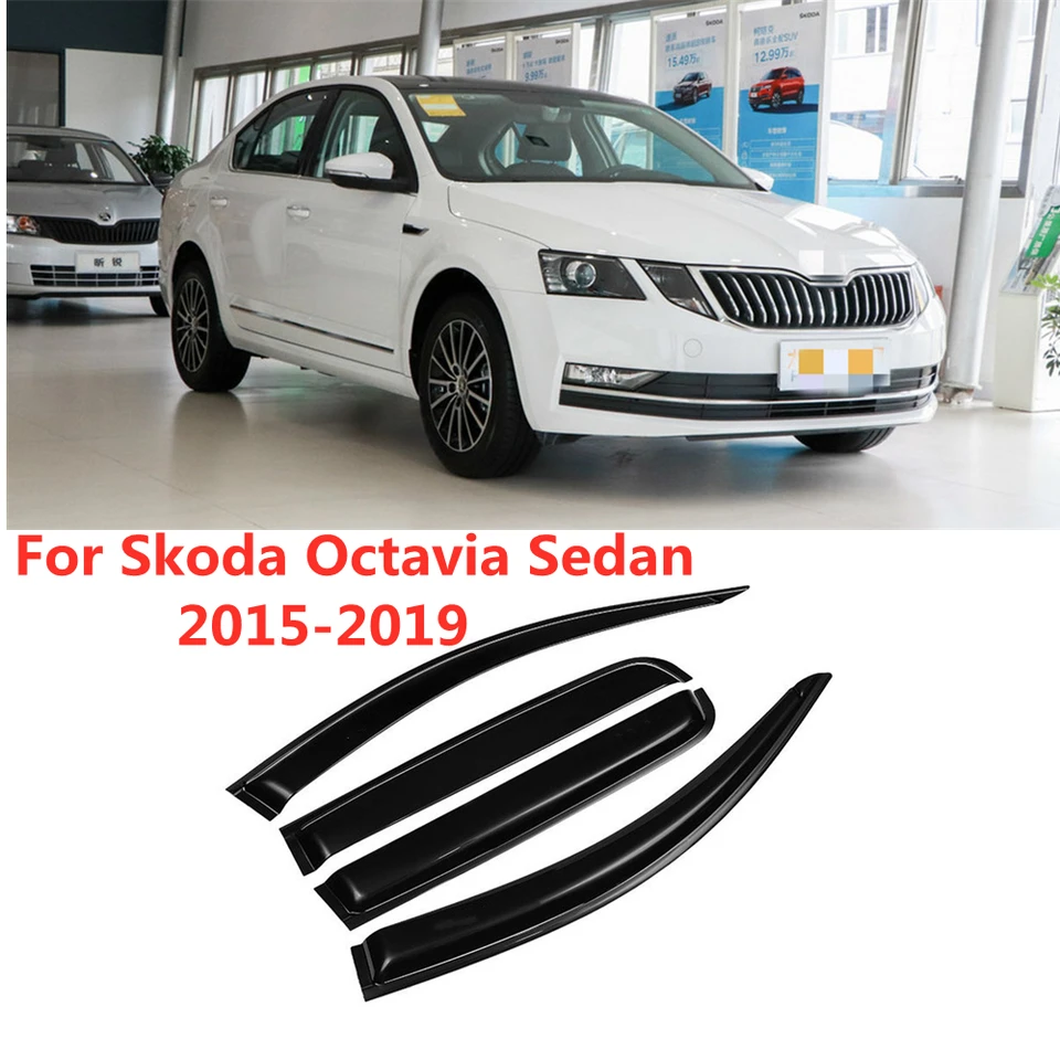 Pre SkoDa Octavia 2015-2019 Autá Príslušenstvo okenné priezory Dážď Slnko chránený veterný veterný deflektor Weathershield