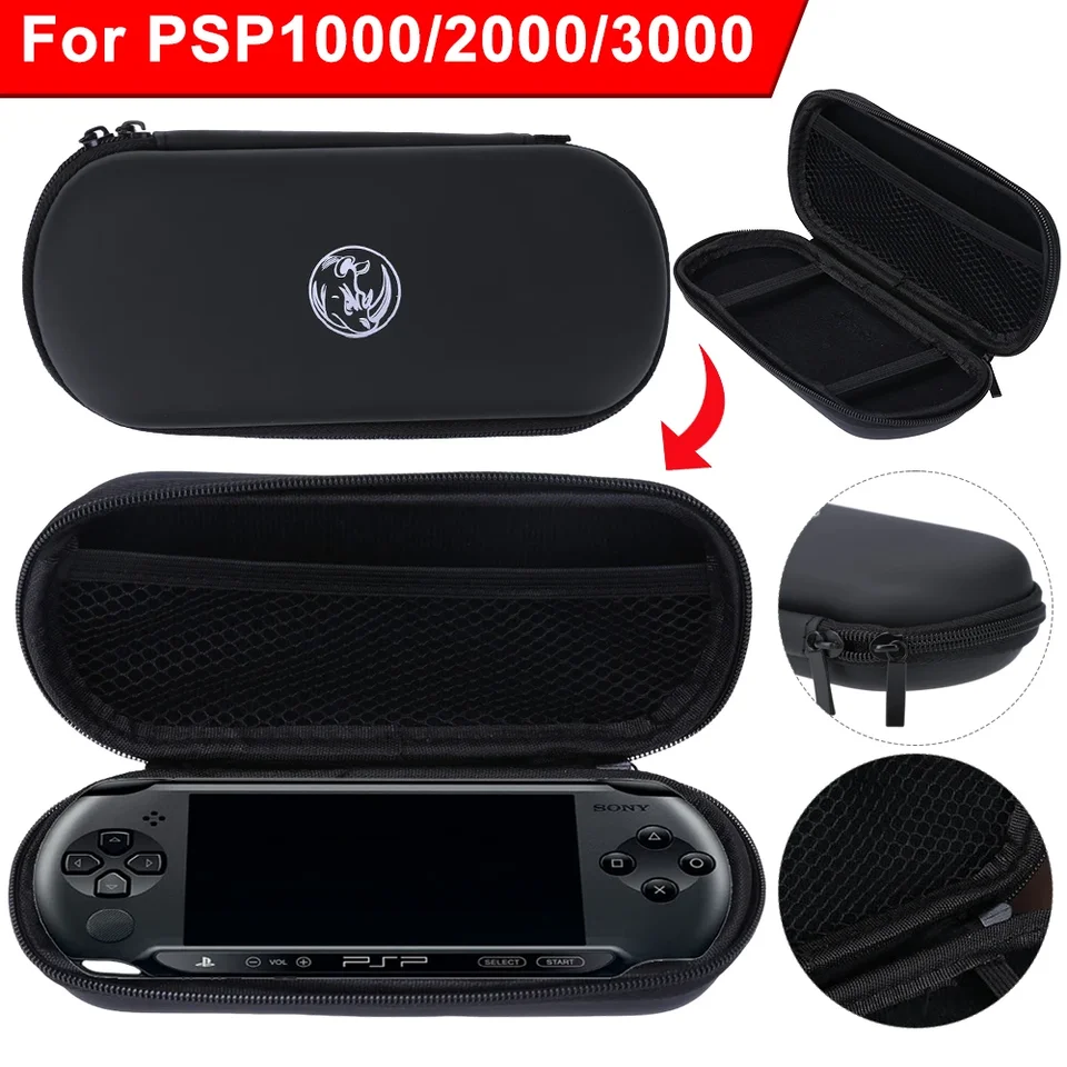 Pre Sony PSP 1000 /2000 /3000 Prenosné prenosné puzdro puzdro Ochrana krycej skrinky Game Console Storage Bag Black Game Accessory Bag Bag