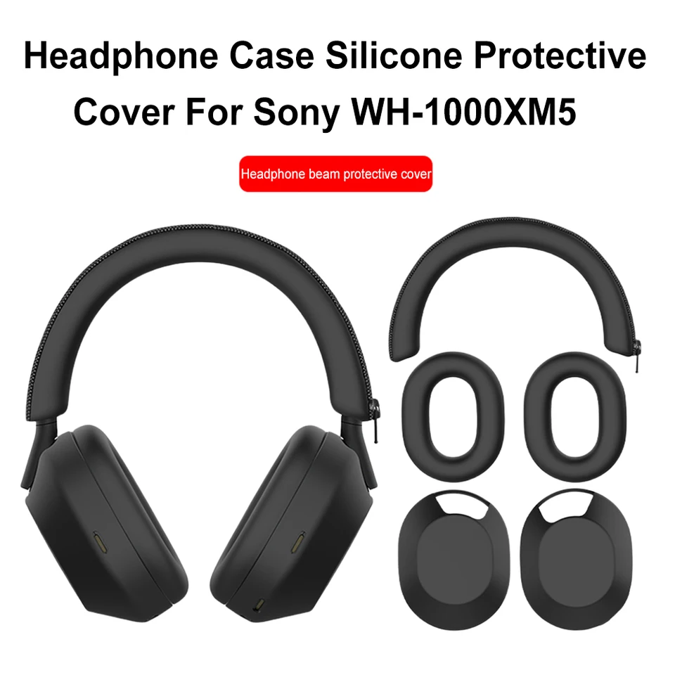 Pre Sony WH-1000XM5 Puzdro pre slúchadlá Silikón Ochranná zátoka pre kryt shellu na uši earmuf