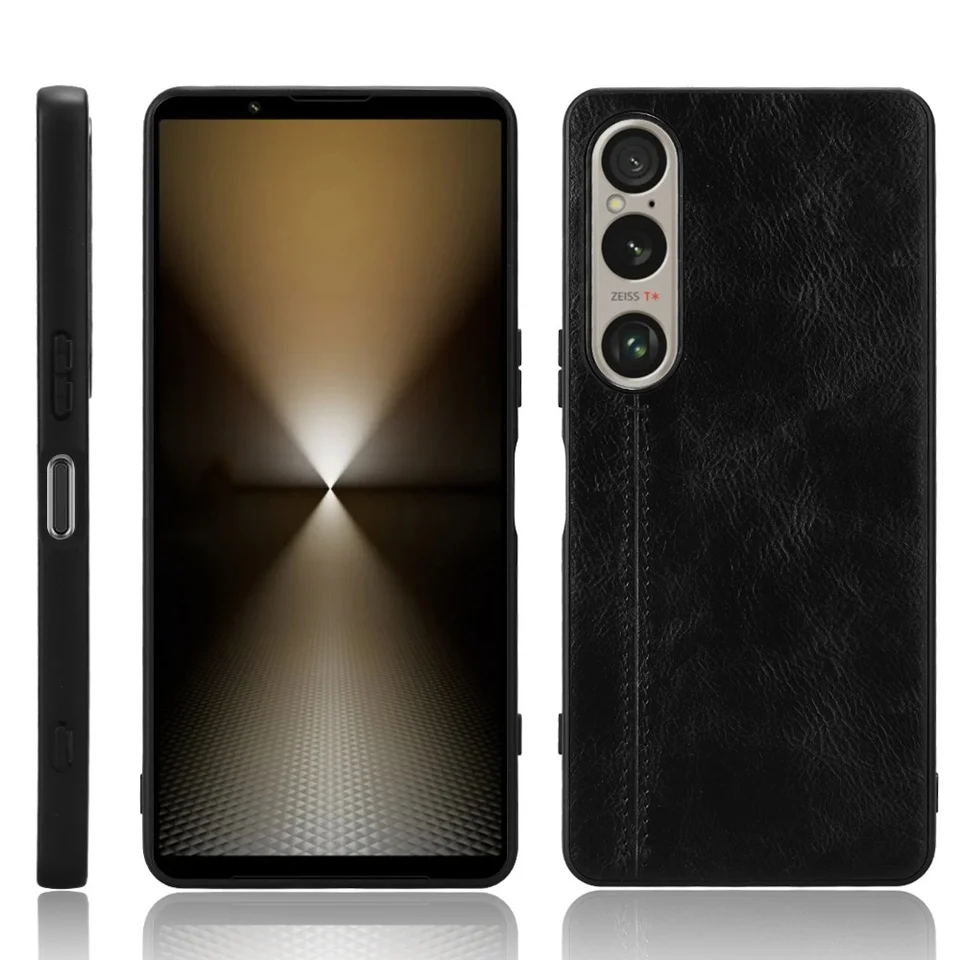 Pre Sony Xperia 1 IV V VI Tvrdý nárazový krycí kryt telefón pre telefón pre Sony Xperia 1IV 1V 1VI móda plné kožené telefónny telefón Coque