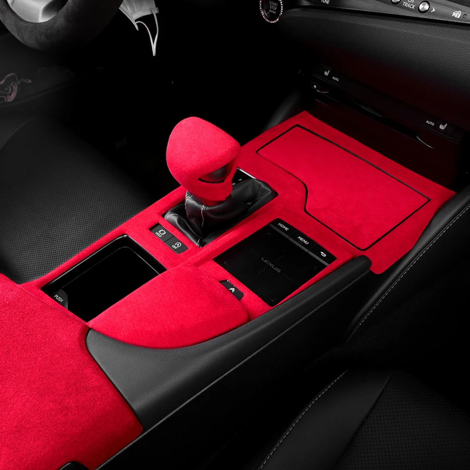 Pre spoločnosť Lexus ES200 ES260 ES300H 2018 2019 2020 2021 2022 Interiéry Alcantrara Overlay Central Cover Cover Cover Cup Frame Panel