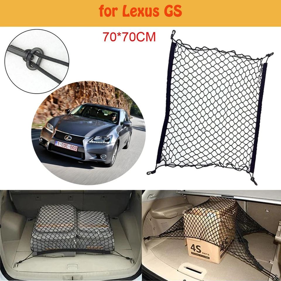 Pre spoločnosť Lexus GS GS300 GS430 GS450H Boot Trunk Trunk Hooks sieťové sieťové organizátor Organizátor Skladovacie vozidlá Príslušenstvo batožiny Elastic Elastic Elastic