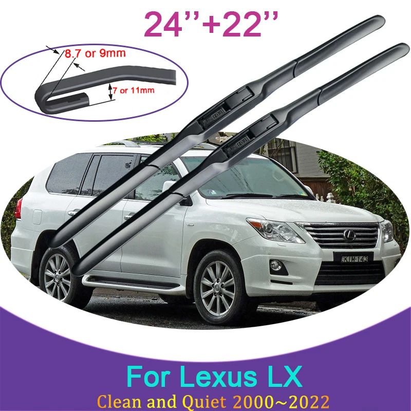 pre spoločnosť Lexus LX 470 570 LX470 LX570 J201 J80 J300 2000 ~ 2022 Trvalé gumové stierače Čepele predné kefy na čelné sklo