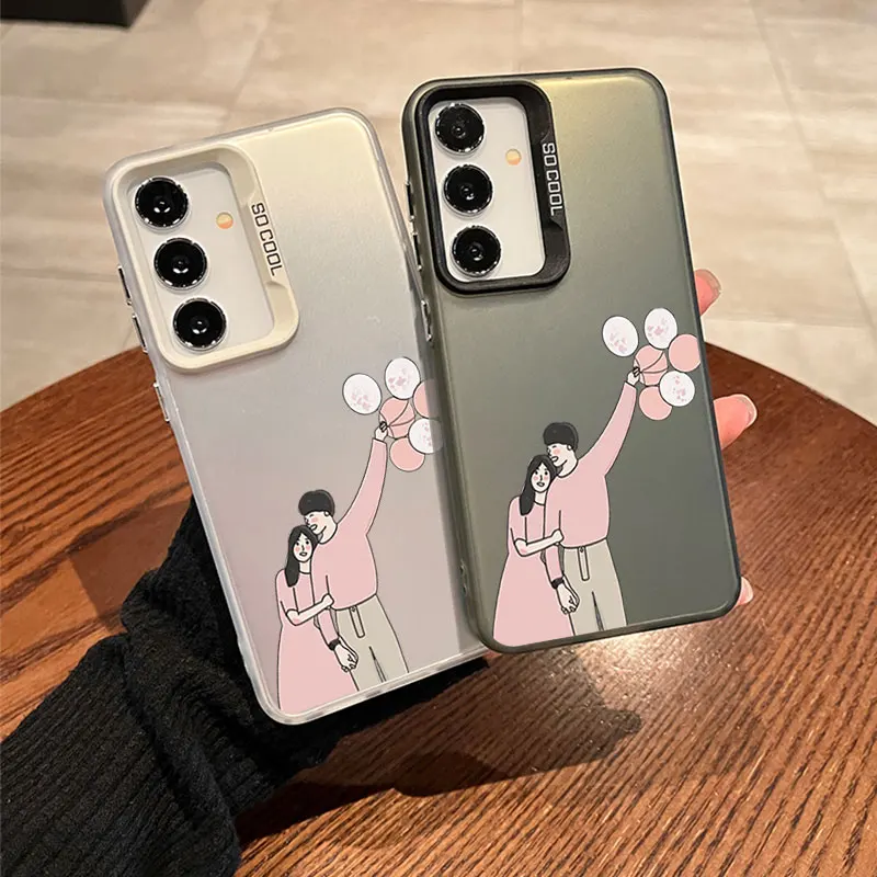 Pre spoločnosť Samsung Galaxy A 13 14 15 20 22 22 23 25 31 33 34 35 5G 50 51 52 53 54 55 70 71 72 4G farebný mäkký telefón Puzdro Pink Bubble