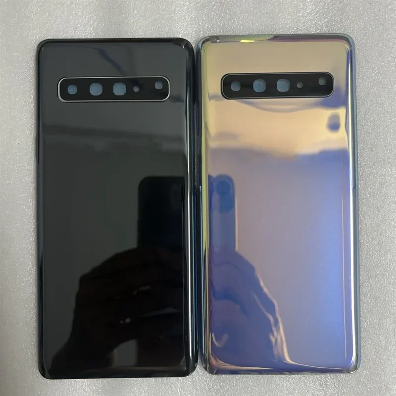 Pre spoločnosť Samsung Galaxy S10 5G SM-G977B G977F Zadný kryt batérie Zadné dvere 3D sklenený panel puzdro puzdro fotoaparát