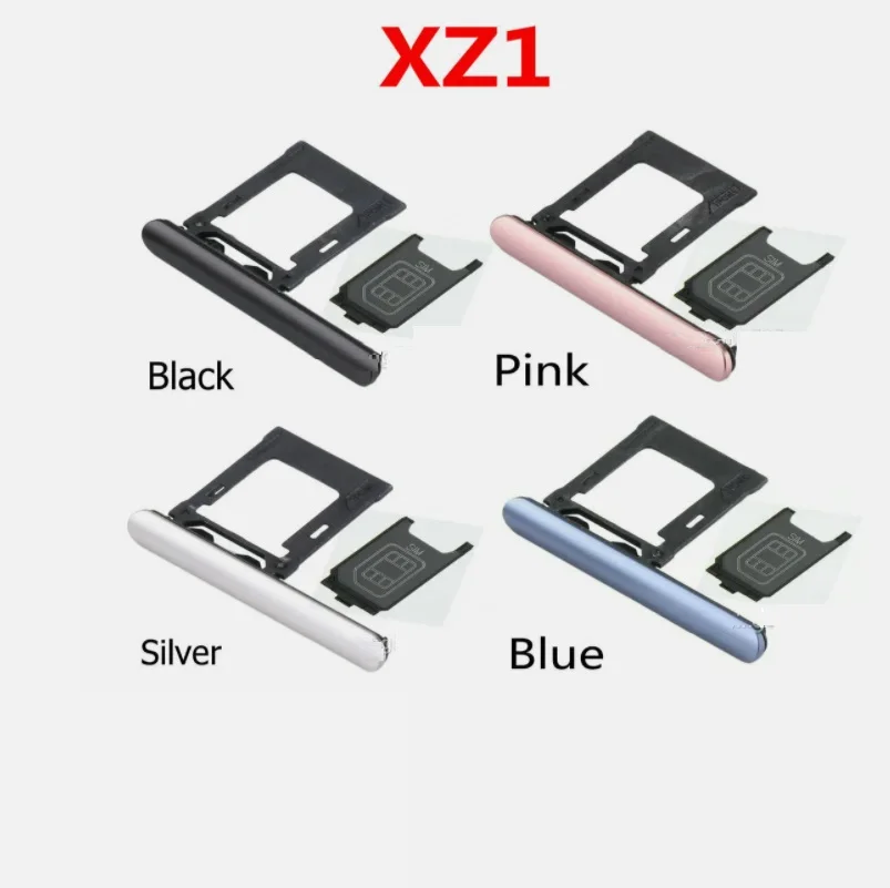 Pre spoločnosť Sony Xperia XZ1 G8341 G8342 G8343 XZ F8331 F8332 SIM SIM Card Držiteľ slot s bočnou zástrčkou časť SD Card Tray + Dust Plug