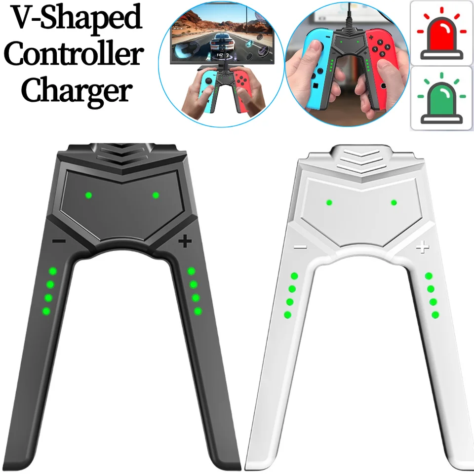 Pre spínač OLED Joy-con nabíjanie priľnavosti typu C Mini nabíjanie Dock Grip Chrap nabíjačku stojan Connector pre Nintendo Switch OLED