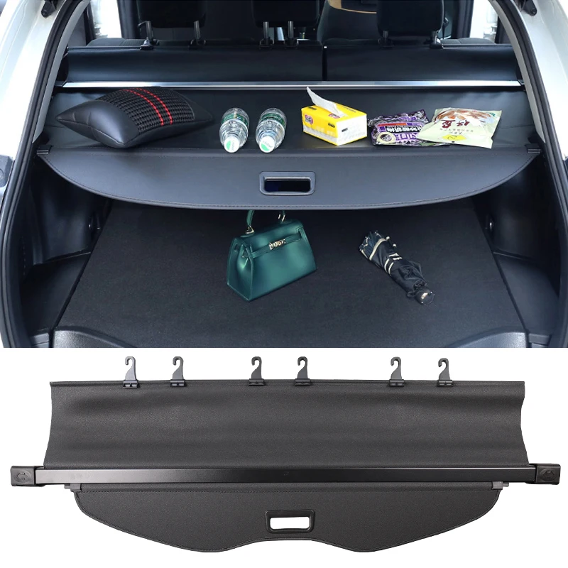 Pre Ssangyong Korando 2011-2018 Čierna obrazovka súkromia zatiahnuteľná zabezpečenie kmeňa Tonneau Cover Cover batožiny Shield Shade Cover Cover Cover