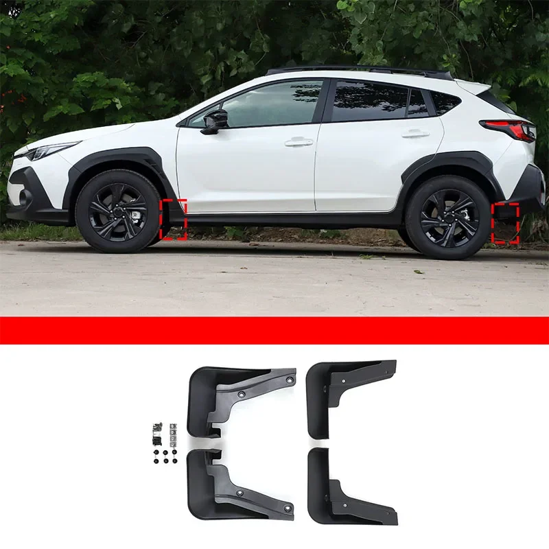 Pre Subaru Crosstrek 2024 auta bahenné klapky Splash Guards Mudflaps predný zadný blatník Mudguards PP Soft Plastické exteriérové ​​doplnky