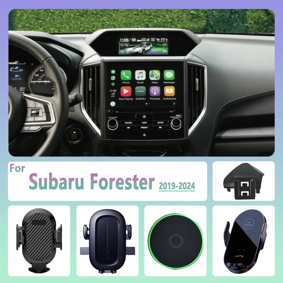 Pre Subaru Forester 2019 2020 2021-2024 Držiak na telefón autá Držiteľ bezdrôtového nabíjania Magnetický telefón