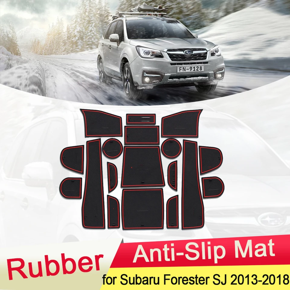 pre Subaru Forester SG SH SJ SK 2013 2014 2015 2016 2017 2018 2018 GUMBER ANTI-SLIP MAT DOORE GROOVE CUP PAD GATE Slot CAR CAR