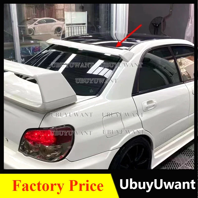 Pre Subaru Impreza WRX STI 7-8-9. Strešné spojlery 2002-2008 Vysoko kvalitný FRP skutočný spojler uhlíkových vlákien Zadné sklo Splitter Glass