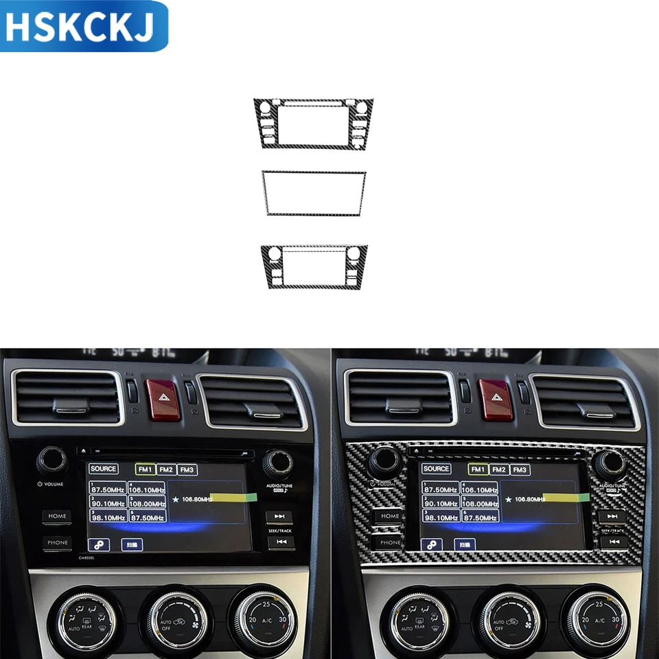 Pre Subaru Impreza WRX STI XV CROSSTREK 2015 2016 2017 Nálepky z uhlíkových vlákien multimediálne navigačné obrazovky Ráme