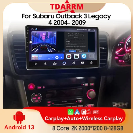 pre Subaru Outback 3 Legacy 4 2004- 2009 Android 13 Multimedia Player Car Cabile Wireless CarPlay Android Auto Original Car Menu