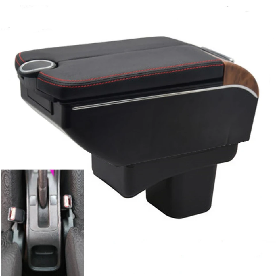 Pre Suzuki Baleno Center Console lakťová lakťová lakťová lakťová skrinka Lett Rast Arm s nabíjaním nabíjania USB rozhrania držiaka pohára