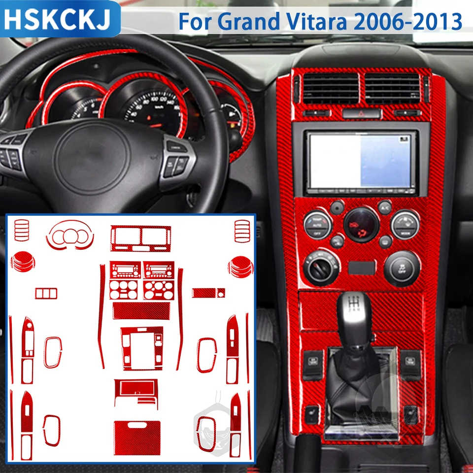 Pre Suzuki Grand Vitara 2006-2013 príslušenstvo uhlíkové vlákno Grar Dvere Windows Air Orez