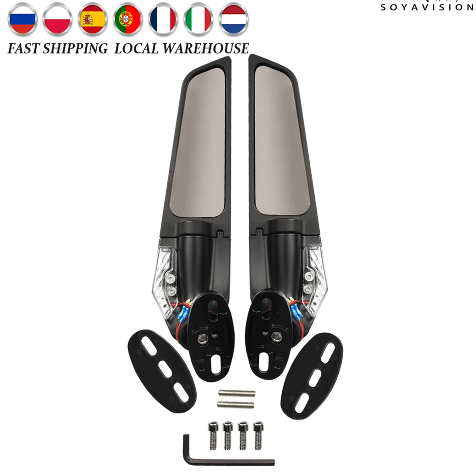 Pre Suzuki GSXR 600 1000 GSX650F GSX-R Motocyklové zrkadlo upravené otáčajúce spätné zrkadlo otáčania vetra