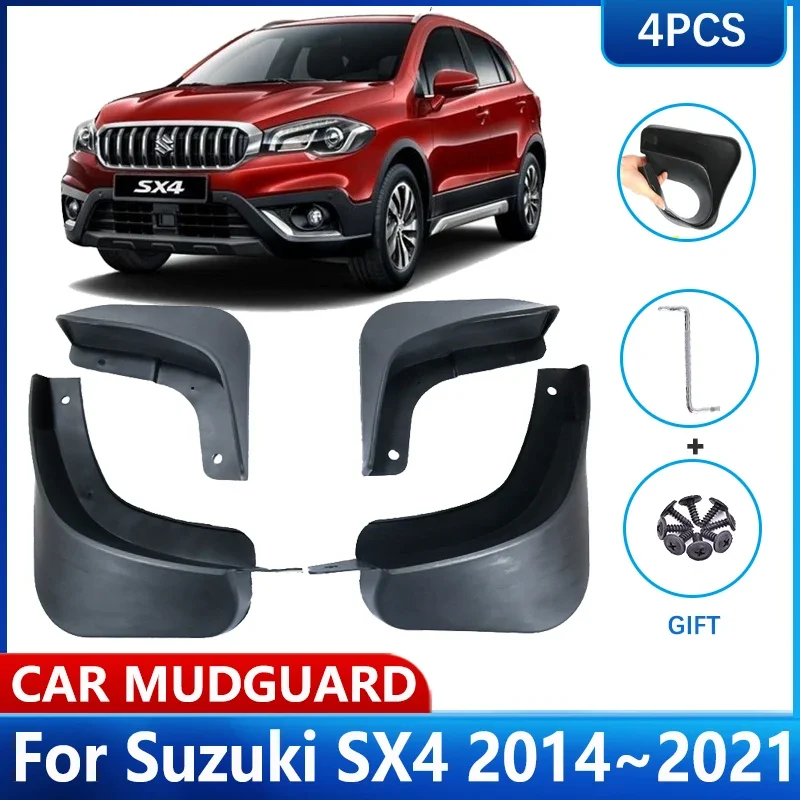 Pre Suzuki S-Cross SX4 2014 ~ 2021 Chevrolet Hatchback Car Mudflaps bahenné klapky blatníky Fender Gender Splash predné bahenné príslušenstvo