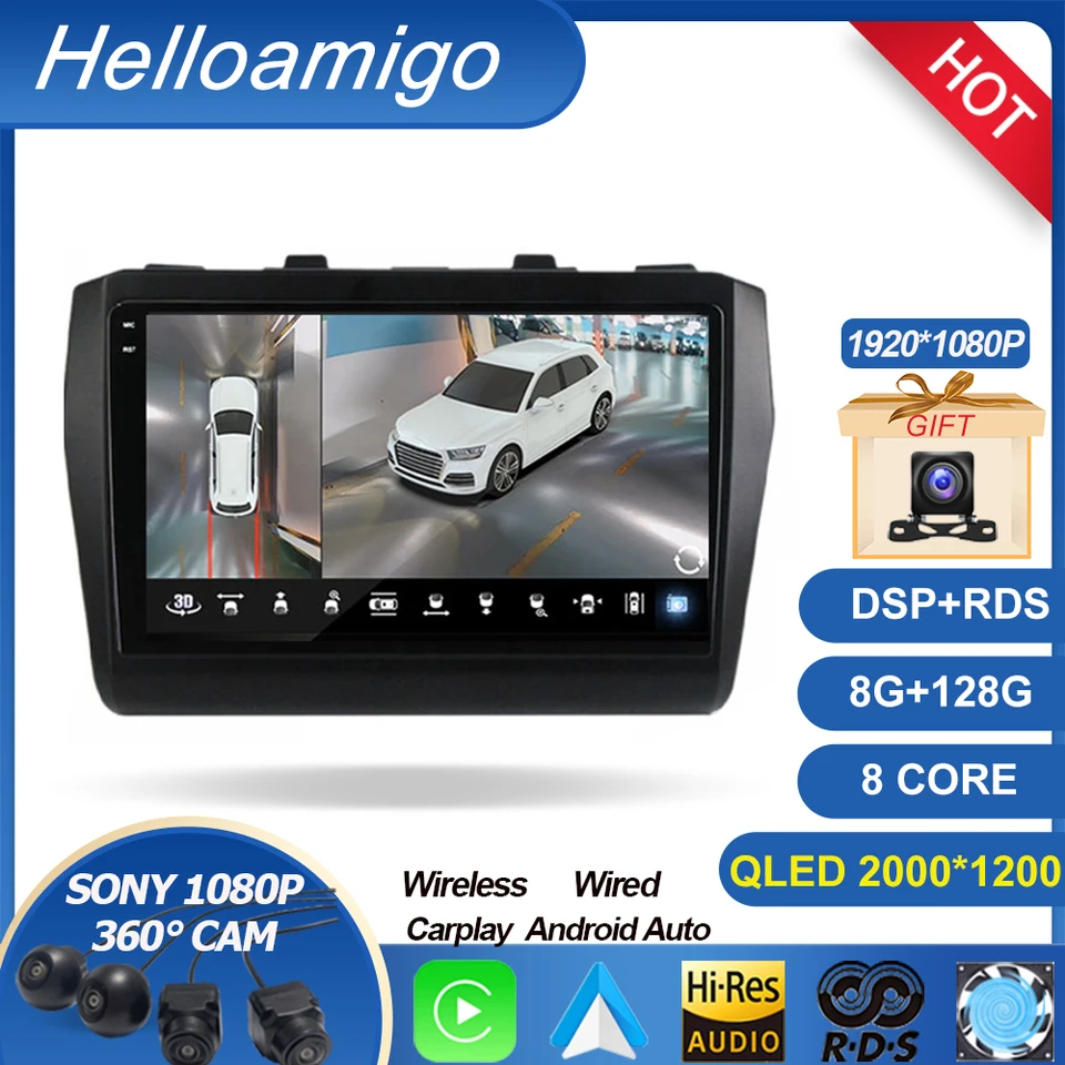 Pre Suzuki Swift 2017 2018 2018 Android 13 Car Radio Stereo Multimedia Video Player Navigácia GPS GPS Wireless CarPlay DSP RDS