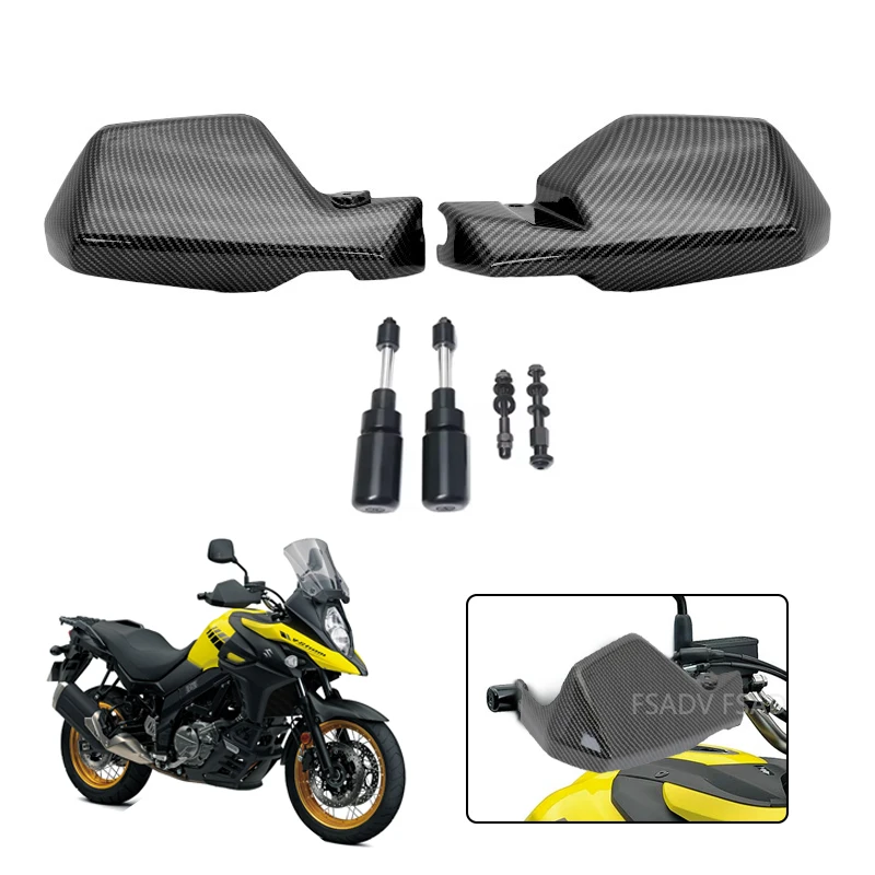 Pre Suzuki V-Strom DL650 V Strom 650 2004-2023 2019 2020 2021 2022 2022 uhlíkový vzhľad ručný ochranný kryt ruky na veterný štít.
