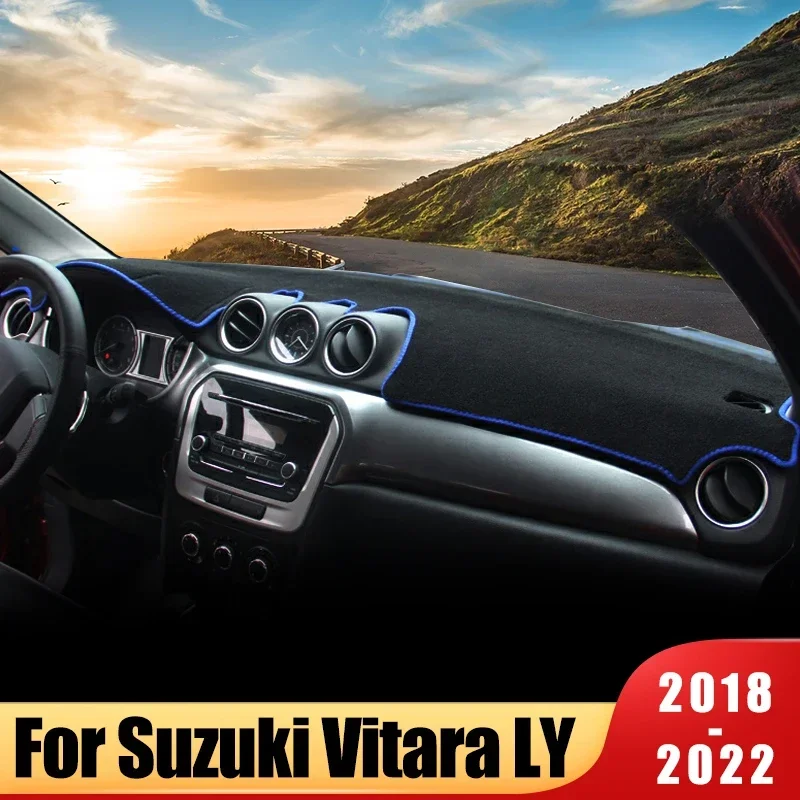 Pre Suzuki Vitara Ly Hybrid 2015 2016-2020 2021 2022 Kryt automobilu Mat Sun Shade Pad Instrume panelové príslušenstvo Karpets