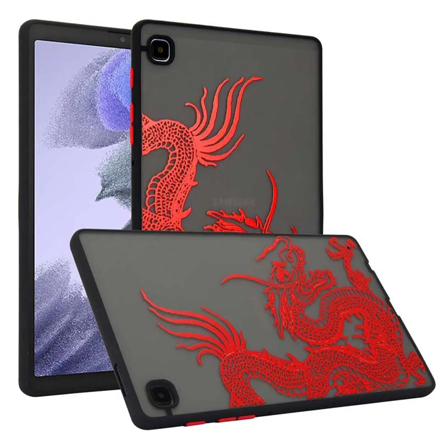 Pre Tab Samsung Galaxy A9 Plus 2023 prípad 11 palca - čínsky dragový matný dizajn kompatibilný s S9 S8 S7 S9 Fe Funda Capa