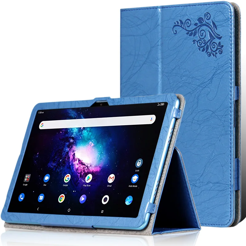 Pre TCL 10 Tab Max 4G 10.36 Android 9296g Tablet Pase Tlač PU Zalievny stojan s ručným držiakom Magnetický kryt 9295G