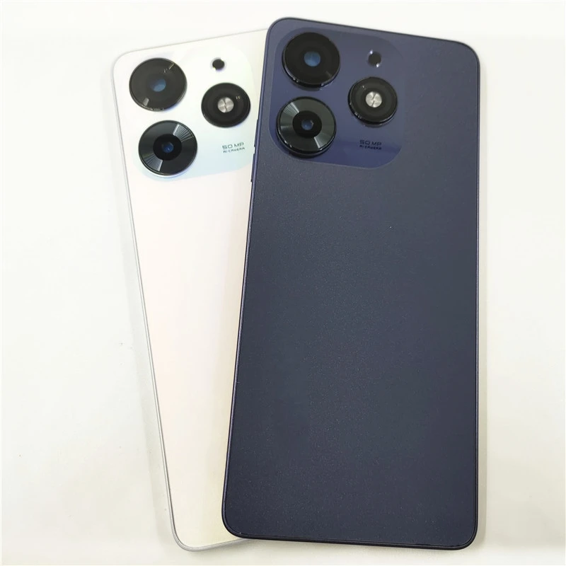 Pre Tecno Spark 10 Pro Ki7 zadná batéria + stredný rám s objektívom fotoaparátu + bočné gombíkové puzdro Opravy dielov